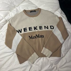 WEEKEND MAX MARA PAIO Jacquard Stretch Sweater with Logo XS